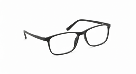 Black rectangular eyeglasses product photography