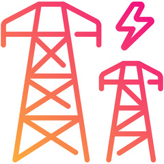 tower gradient line icon