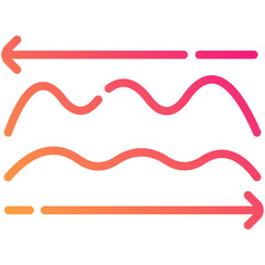 electromagnetic gradient line icon