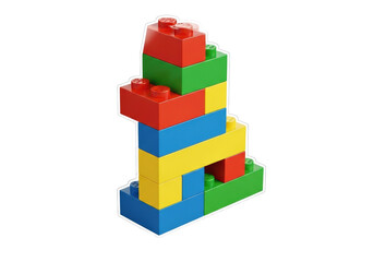 Naklejka premium Colorful building blocks arrangement