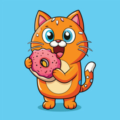 cat shaped like a doughnut with a sweet and playful design