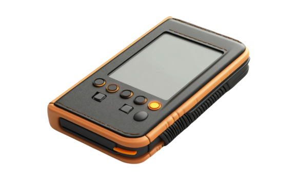 Compact pocket translator gadget with realistic design for modern travel communication isolated on transparent background PNG