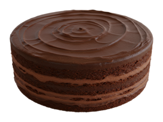 Delicious chocolate cake dessert bakery food indoor overhead indulgent treat isolated PNG
