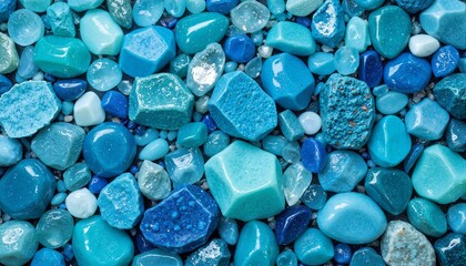 Abstract wave pattern in blue and green on white background  