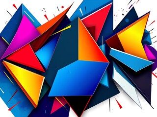 abstract background with colorful triangles