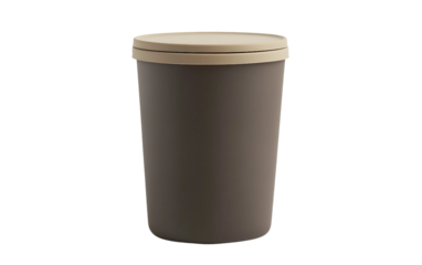 Compost bin with lid made from recycled plastic in compact size for eco friendly use isolated on transparent background PNG