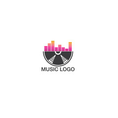 Headphone wave music logo