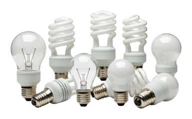 Exploring energy efficient light bulbs home product indoor eco-friendly solutions isolated PNG