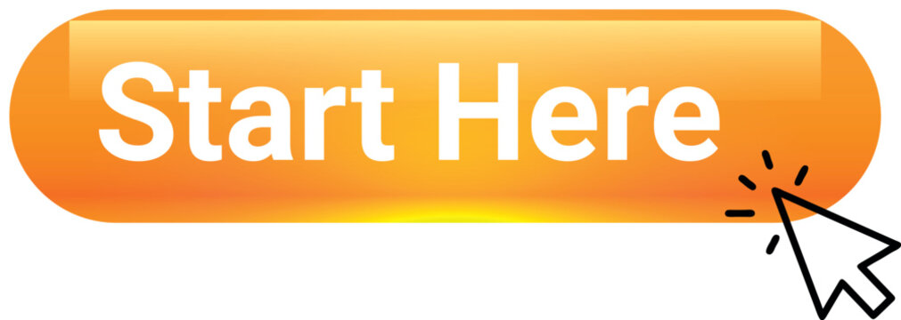 Start here button vector graphic download for website ui ux design and call to action use case design. 
