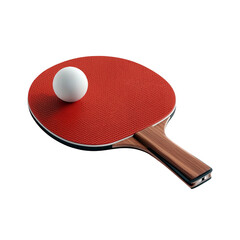 Ping pong rackets and ball on transparent background