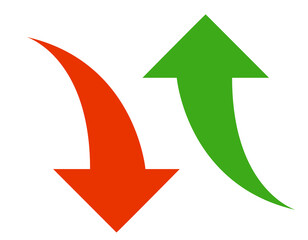 Arrow icon isolated on Transparent background, up, down arrow undo back fill small vector icon