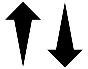 black arrow icon isolated on Transparent background, up, down arrow undo back fill small vector icon