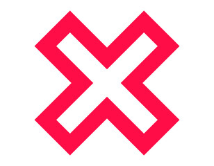 Obraz premium red cross mark, icon isolated on Transparent background, Cross mark symbol icon