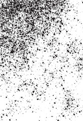 Dynamic black splatter pattern on white background, ideal for abstract design, grunge textures, backgrounds, or artistic effects.