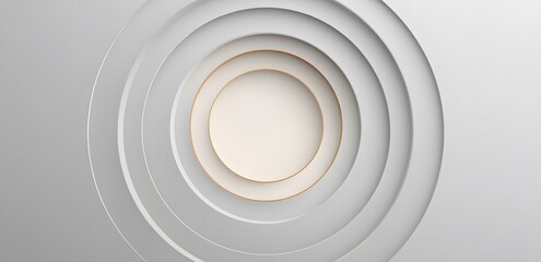 Obraz premium minimal circular clockwave abstract background with concentric thin rings