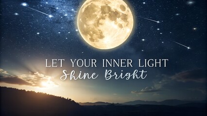 Let Your Inner Light Shine Bright in Magical Moonlit Landscape