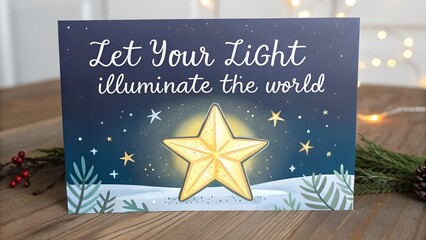 Inspirational star illustration for holiday season and celebration