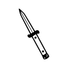 classic stiletto knife icon