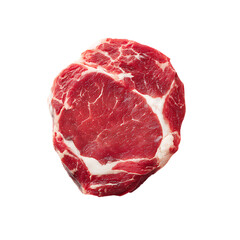 Beef Steak, Raw, Isolated on Transparent Background