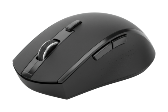 Wireless computer mouse office workspace product modern environment technology concept isolated PNG