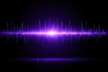 Abstract Purple Light Wave Effect