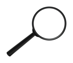 Exploring magnifying glass techniques for scientific research laboratory educational content indoor exploration isolated PNG