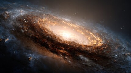 Fototapeta premium Twinkling Galaxy Dust Surrounding a Black Hole in Space