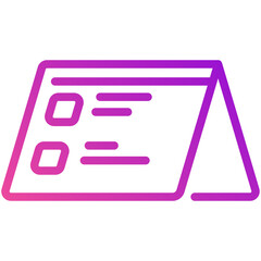 reservation gradient line icon