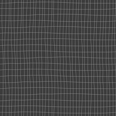 Seamless charcoal slate black organic lines windowpane mesh background pattern. Dense grid weave backdrop with imperfect lines. Hand drawn minimalist geometric repeat. For web, packaging, stationery.