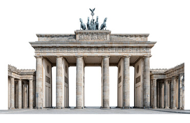 Obraz premium Brandenburg Gate in Berlin, on a white background