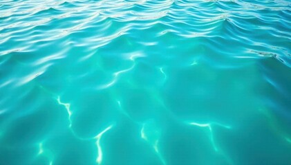 Obraz premium Serene, turquoise bay water; gentle ripples create a seamless texture , peaceful, sky reflection, sea