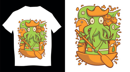 hand drawn vector illustration t shirt design