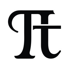 Bold Black Letter T Initial Capital Elegant Serif Font Typography Design