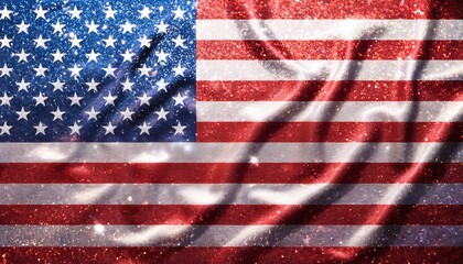 Obraz premium キラキラしているアメリカの国旗(glitter United States of America flag) 
