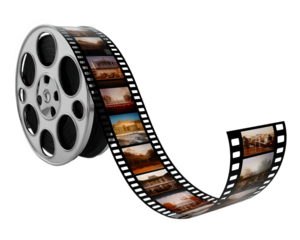 Film roll camera analog photography vintage object isolated nostalgic straight side view creative