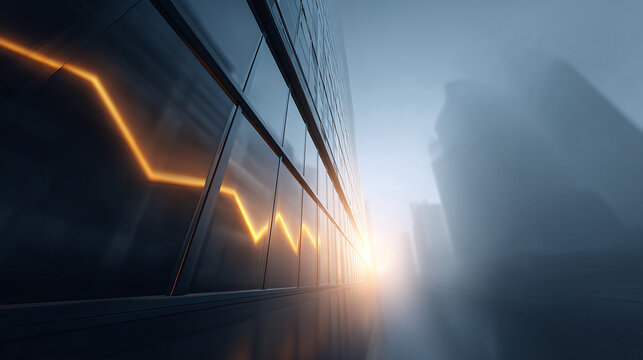 background of financial buildings and stock index - Powered by Adobe