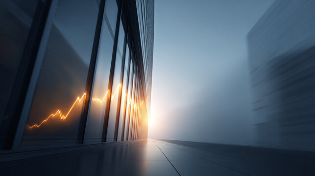 background of financial buildings and stock index