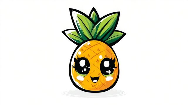 Cute pineapple cartoon