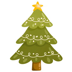 christmas tree vector illustration