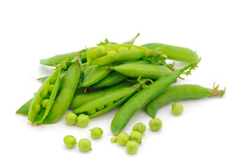 Fresh green peas.