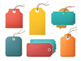 Set of sales tickers prices tickers promo quality