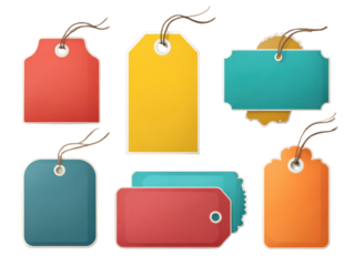 Set of sales tickers prices tickers promo quality