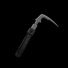 A sleek black hook tool designed for precision tasks, showcased against a plain background