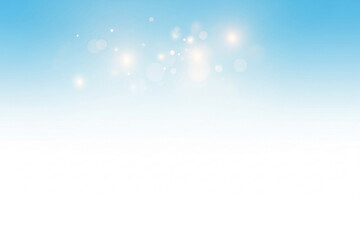 Sparkling Stars on a Gentle Blue Sky with Soft White Clouds