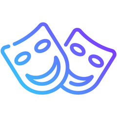 mask gradient line icon