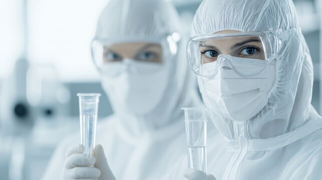 Scientists conducting methane gas analysis from biomass anaerobic digestion pilot project
