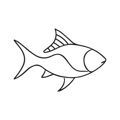 One Line Drawing of a Fish – Elegant Minimalist Illustration