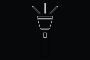 Flashlight icon, torch icon, vector illustration.