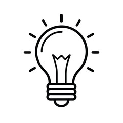 light bulb vector illustration, light bulb icon, 