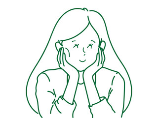 女性　イラスト